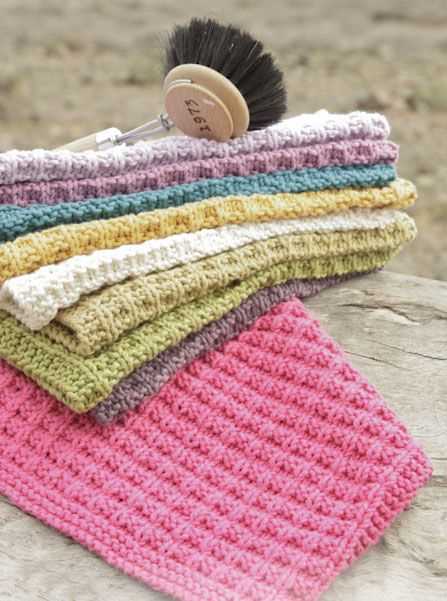 Waffle dishcloth knitting pattern
