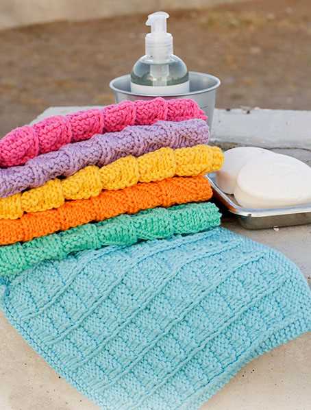 Waffle pattern knit dishcloth