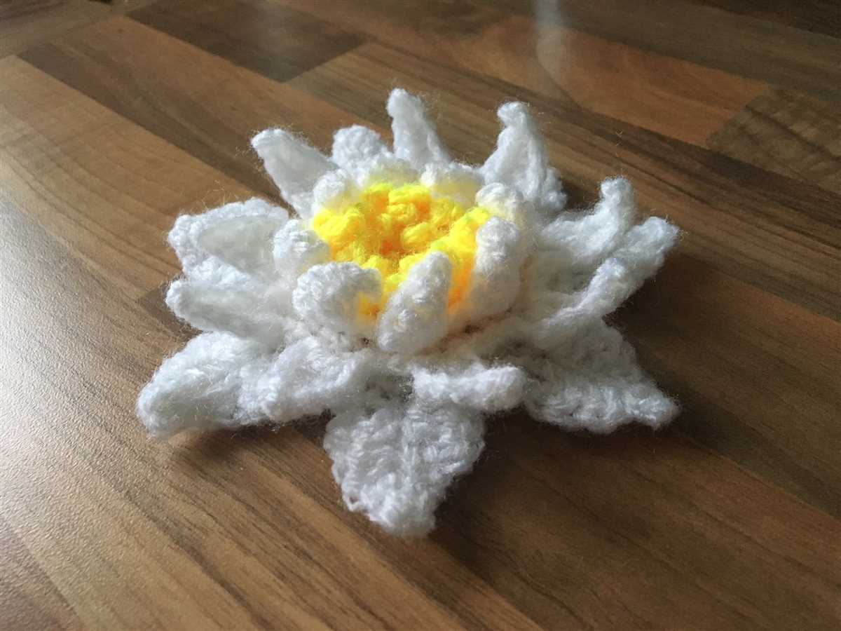 Water lily knitting pattern