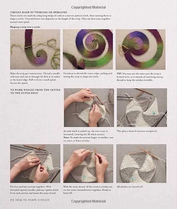 Work in pattern knitting