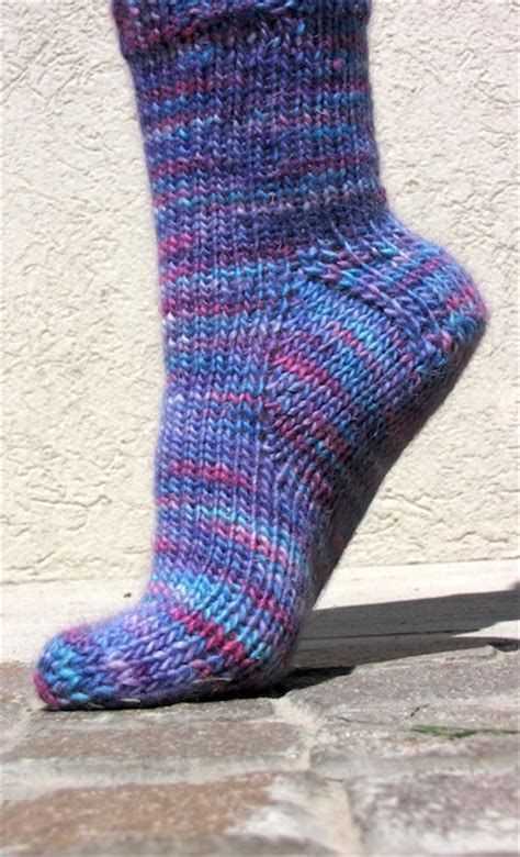 Worsted weight knit sock pattern