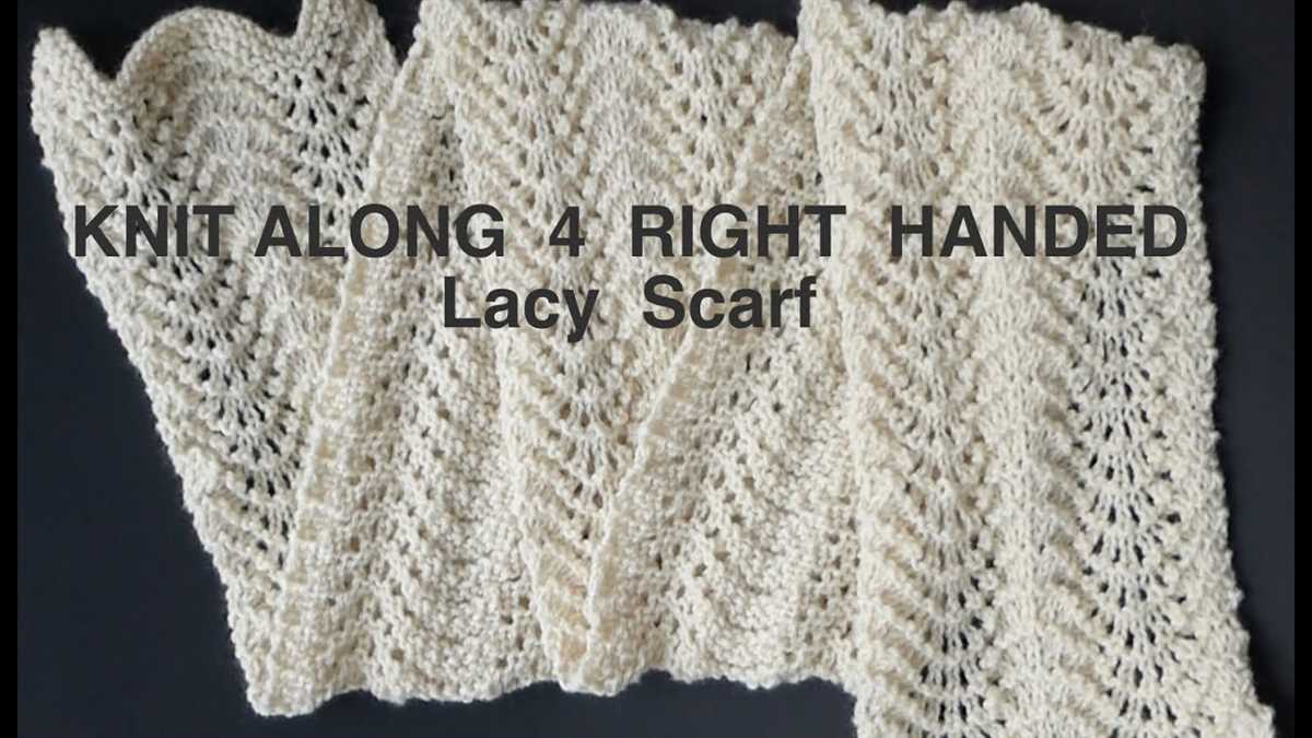 Yarn over knit two together scarf pattern