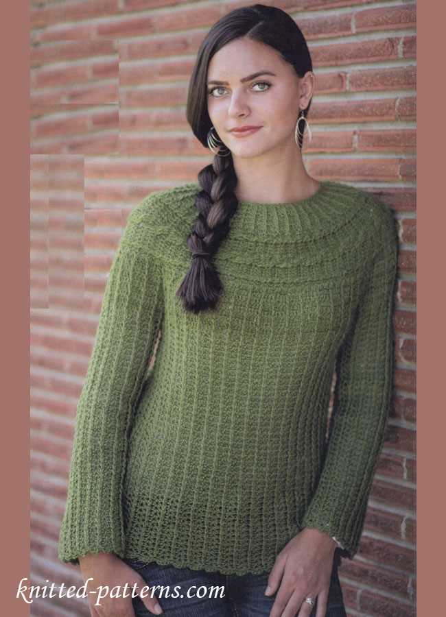Yoke sweater knit pattern free