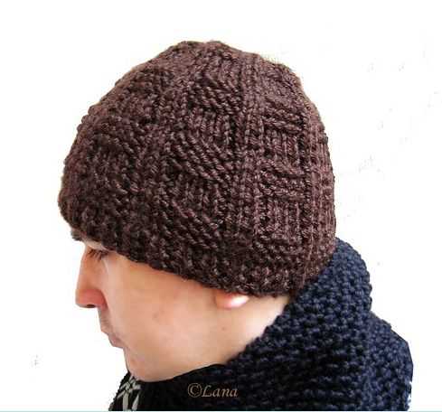 Knit beanie men's pattern