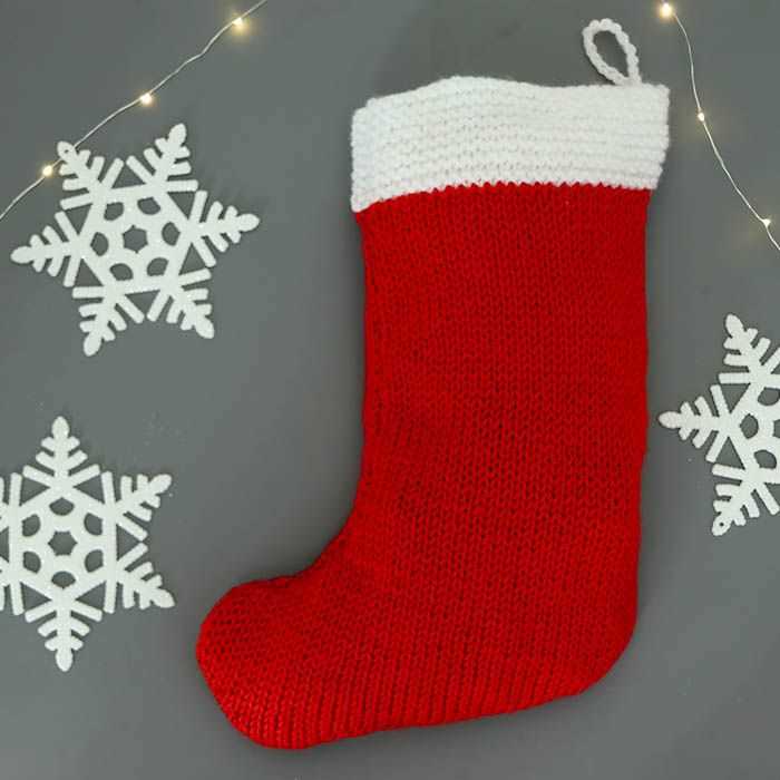 Simple christmas stocking knitting pattern
