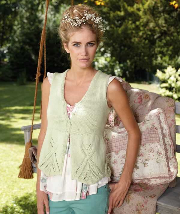 Free knitting pattern ladies v neck vest