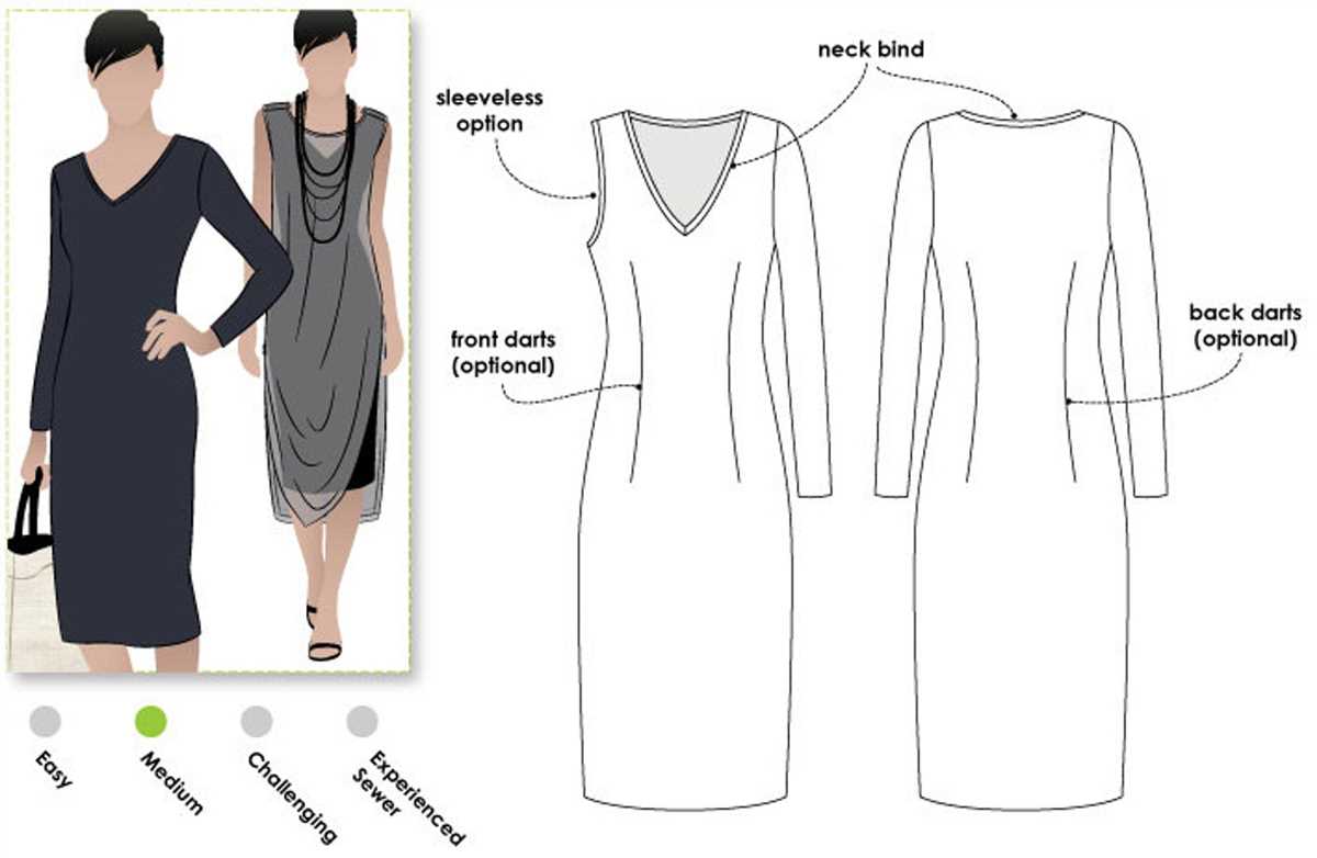 Easy jersey knit dress pattern