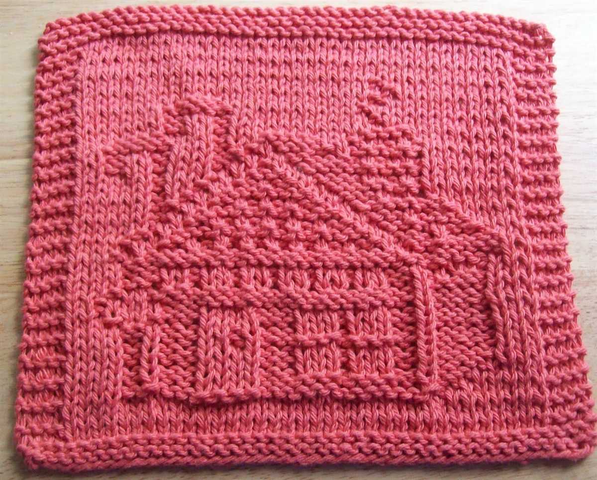 Knitted heart dishcloth pattern by emily