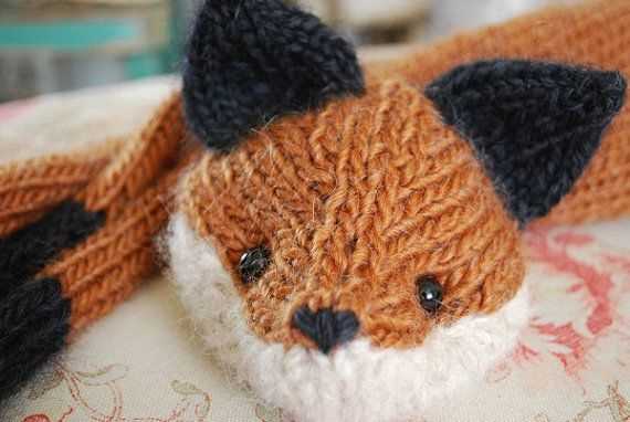 Fox booties knitting pattern