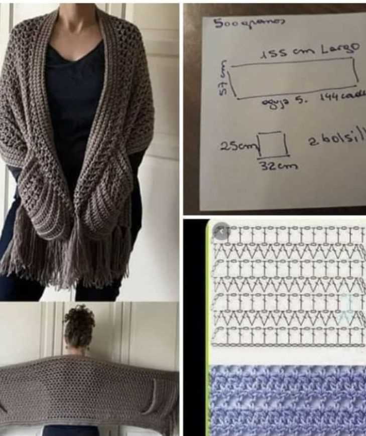 Perfect pocket shawl knitting pattern