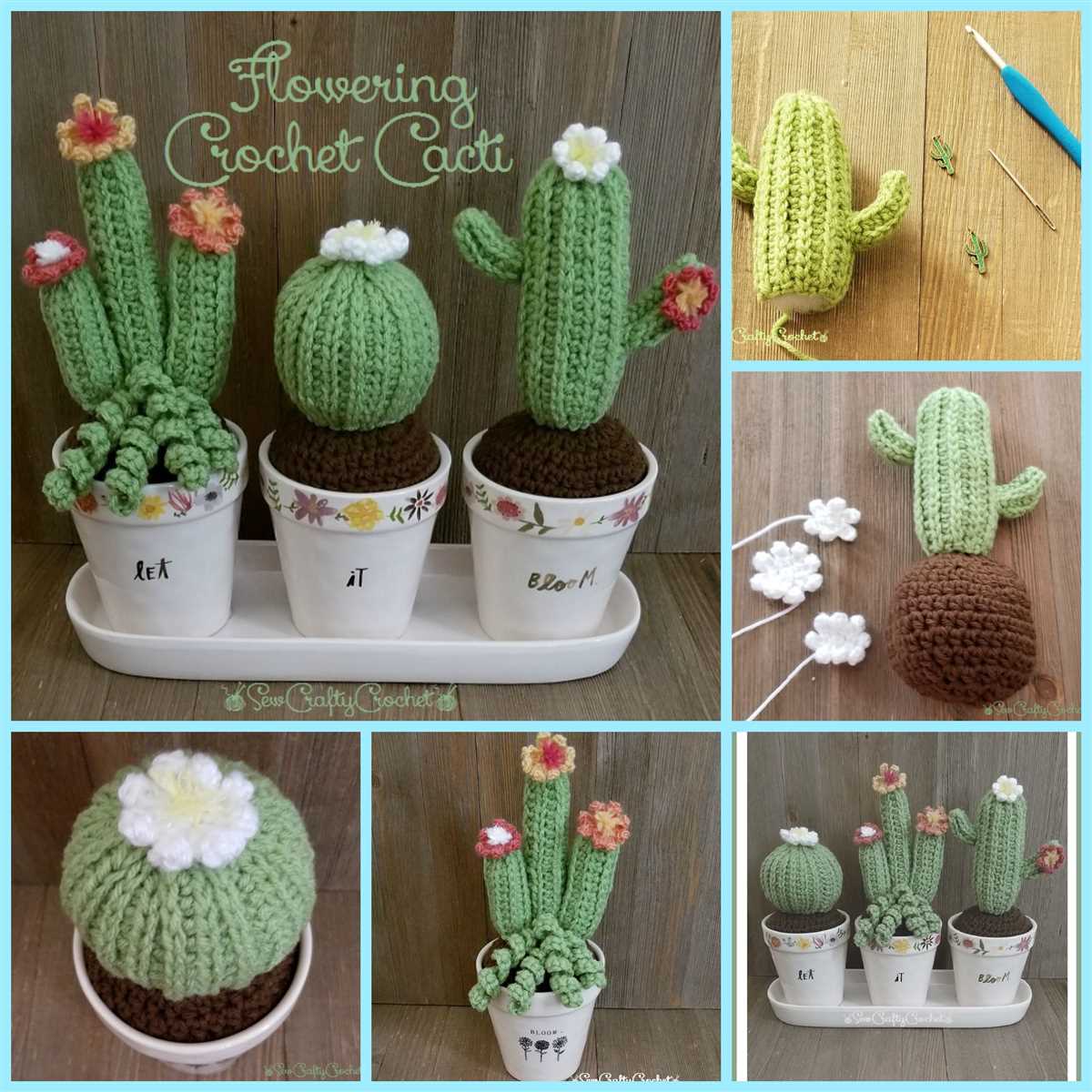 Knitted cactus plant pattern free