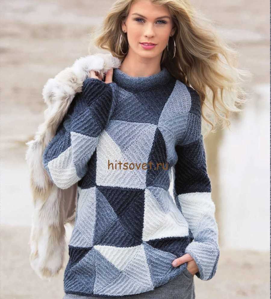 Patchwork jumper knitting pattern