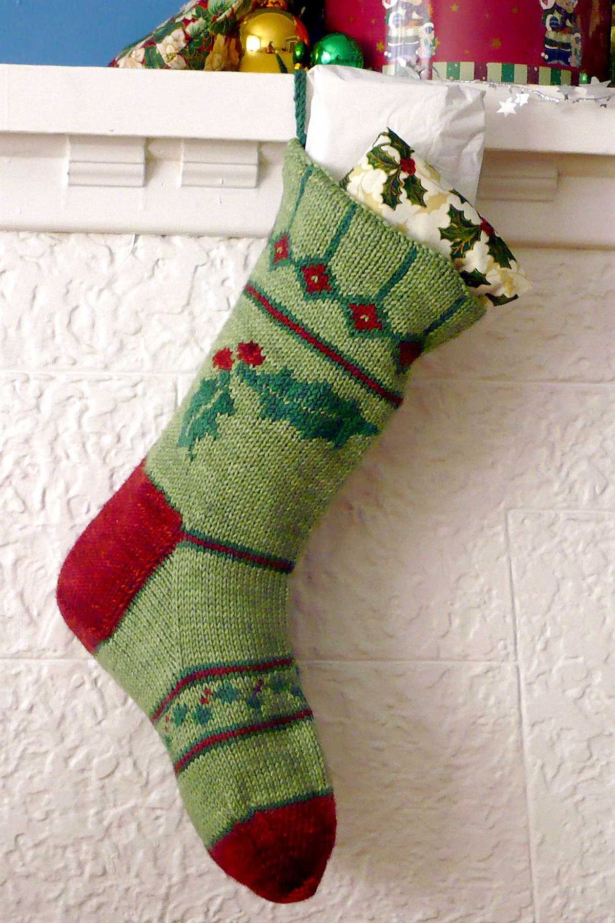 Knit xmas stocking free pattern