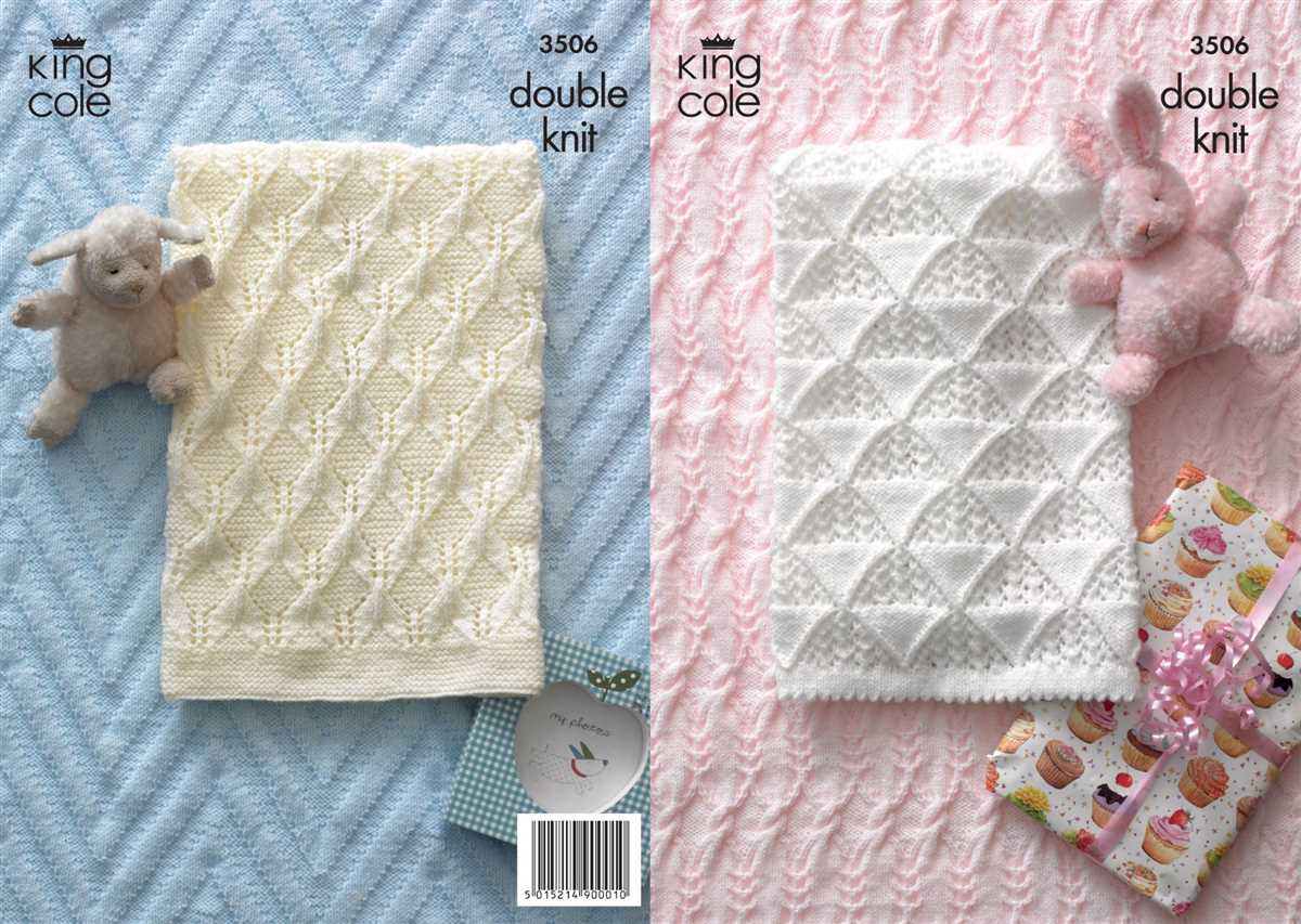Knitting pattern for a cot blanket