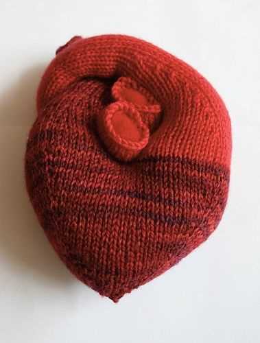 Anatomical heart knitting pattern