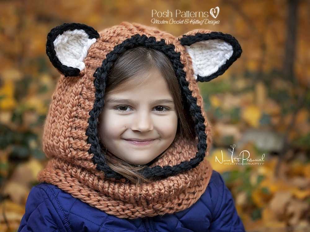 Animal hood knitting pattern
