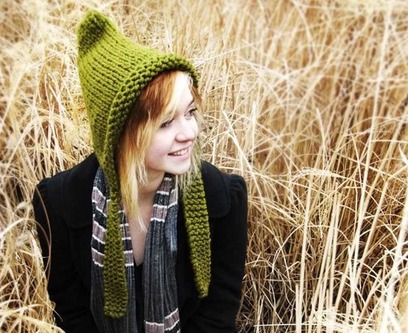 Long tail pixie hat knitting pattern