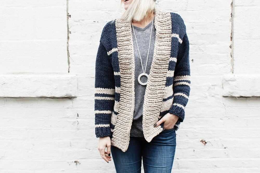 Create your own stylish cardigan with this free knitting pattern! Free cardigan knitting pattern