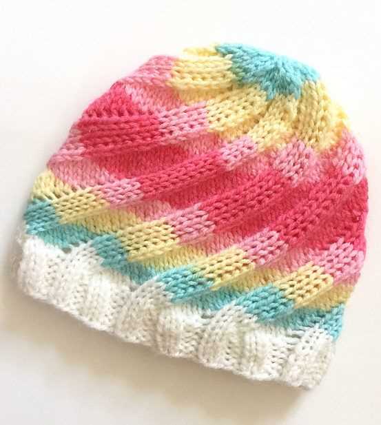 Swirl knit hat pattern