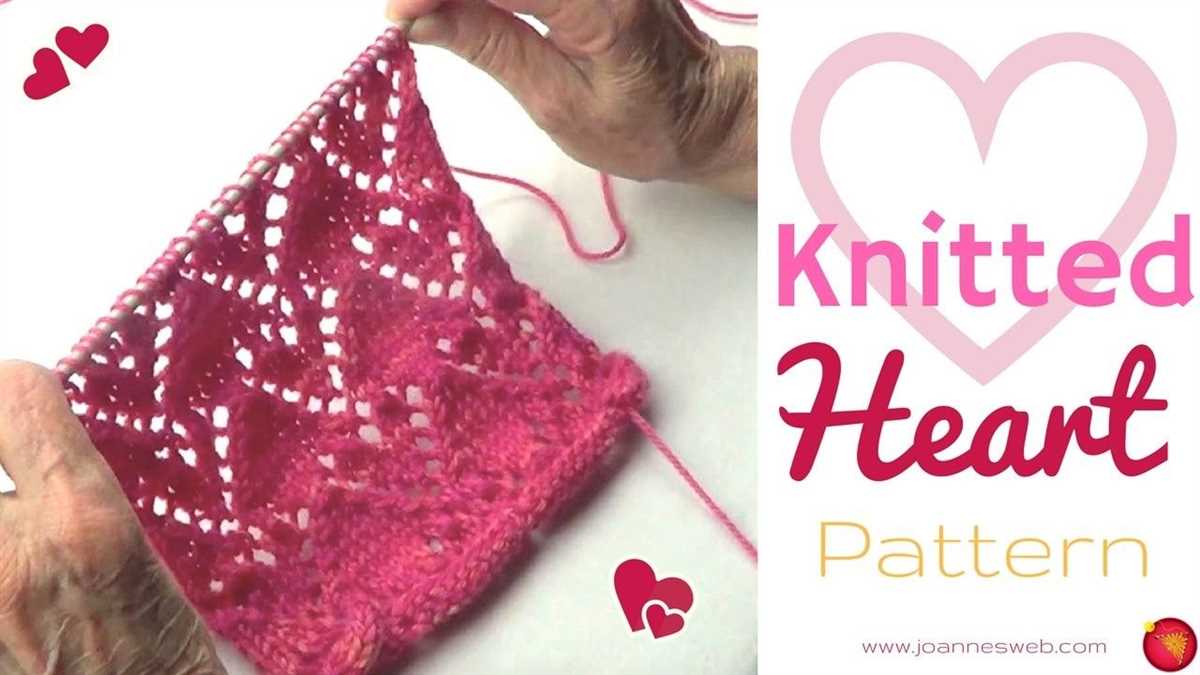 Heart cable knit pattern