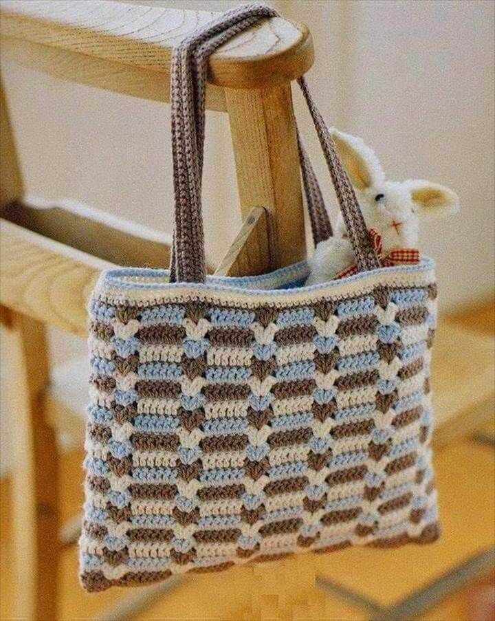 Knitting bag patterns beginners