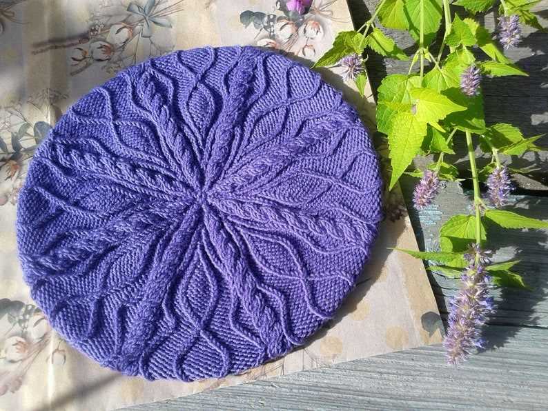 Aran knit hat pattern
