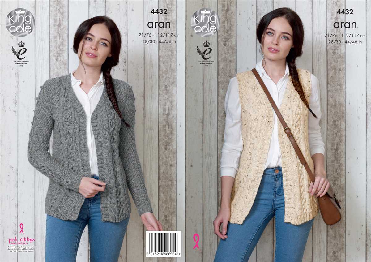 Aran waistcoat knitting pattern