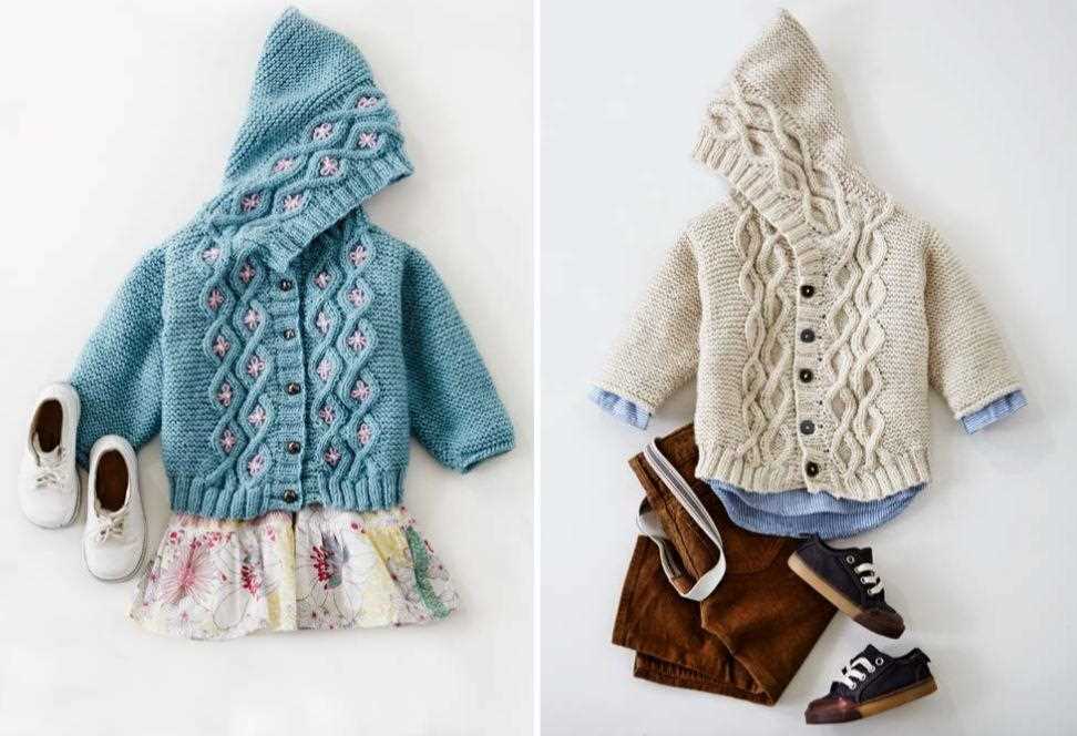 Aran cardigan with hood knitting pattern