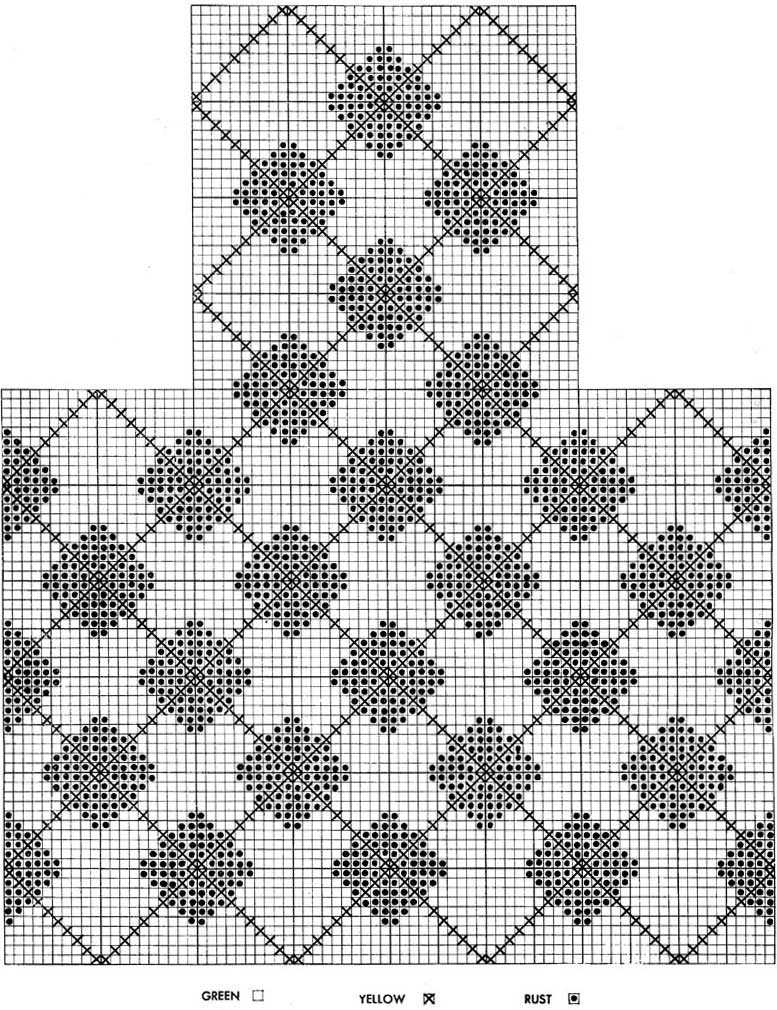 Argyle knitting pattern chart