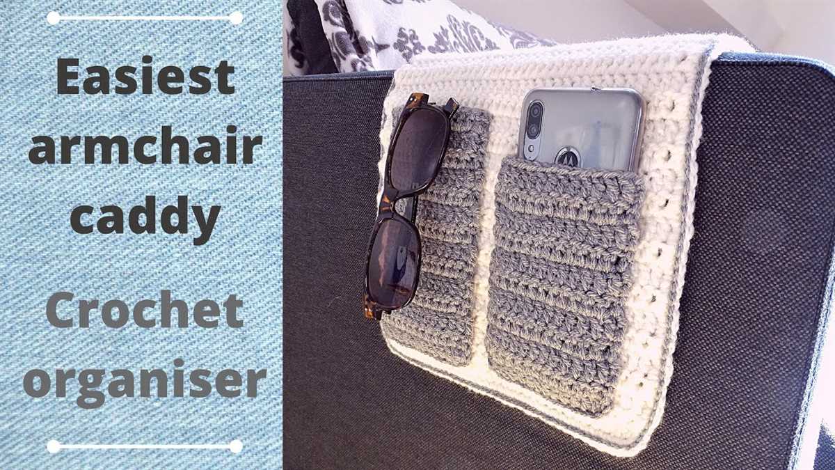 Armchair caddy knitting pattern