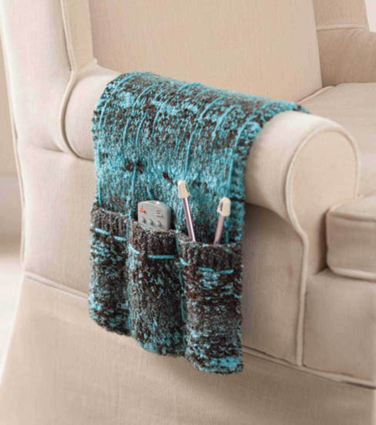 Armchair caddy knitting pattern