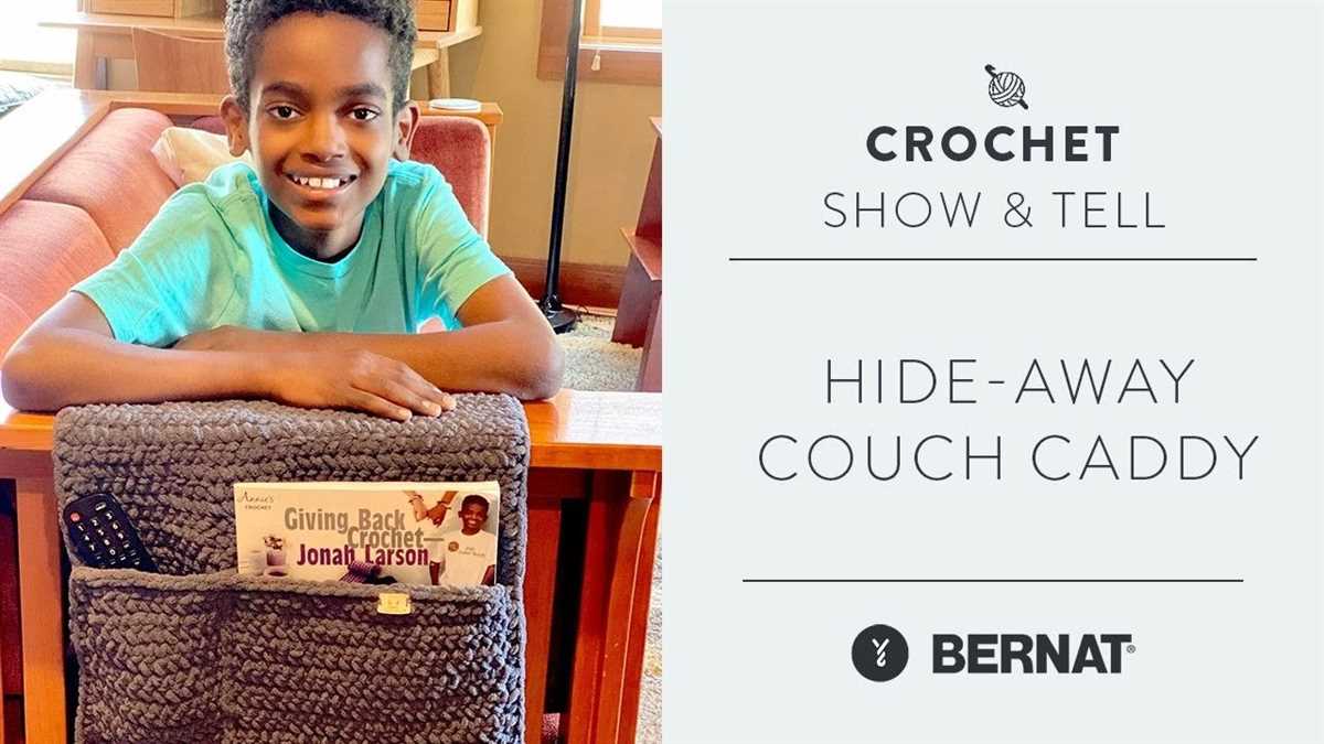 Armchair caddy knitting pattern