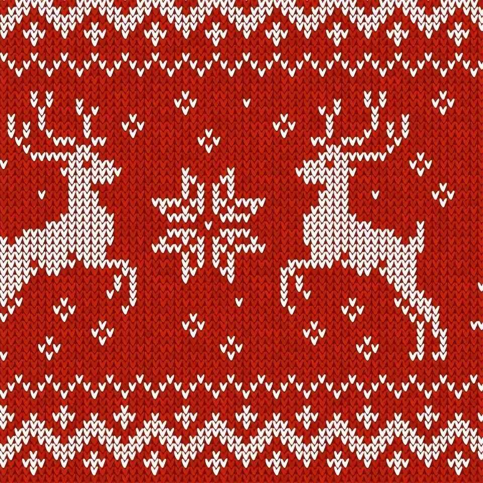 Knitting machine christmas stocking pattern