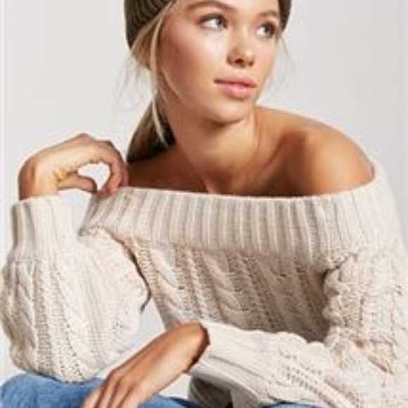 Off the shoulder jumper knitting pattern
