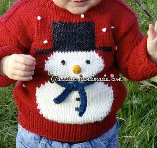 Baby christmas sweater knitting pattern
