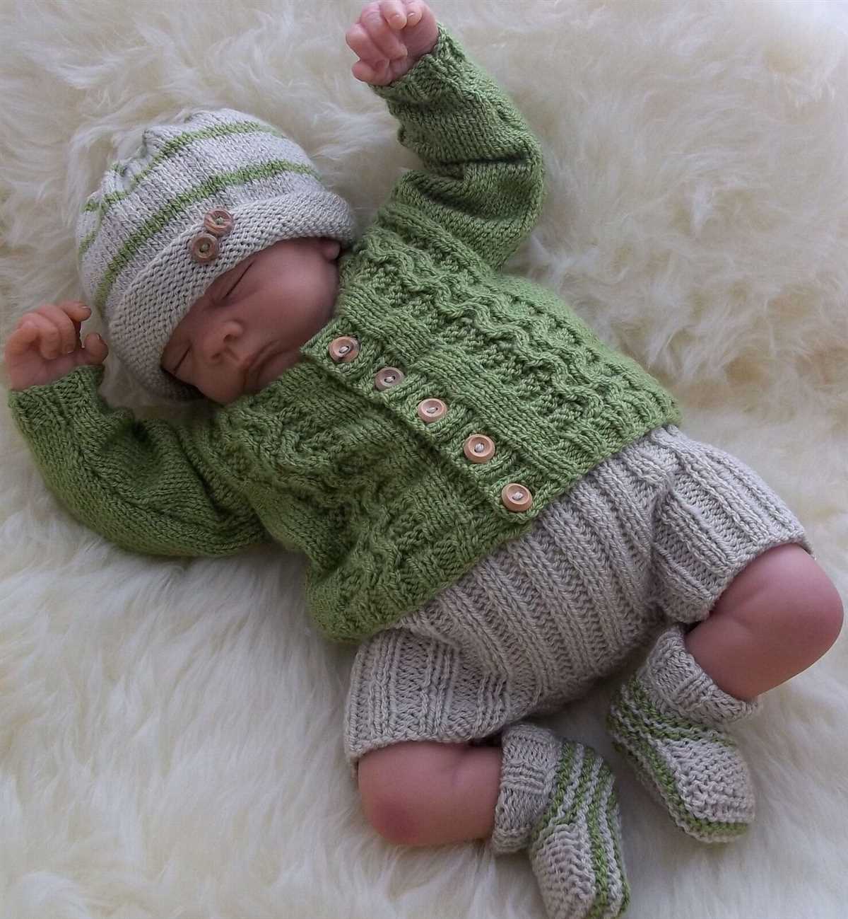 Baby set knitting patterns