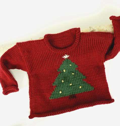 Baby christmas sweater knitting pattern