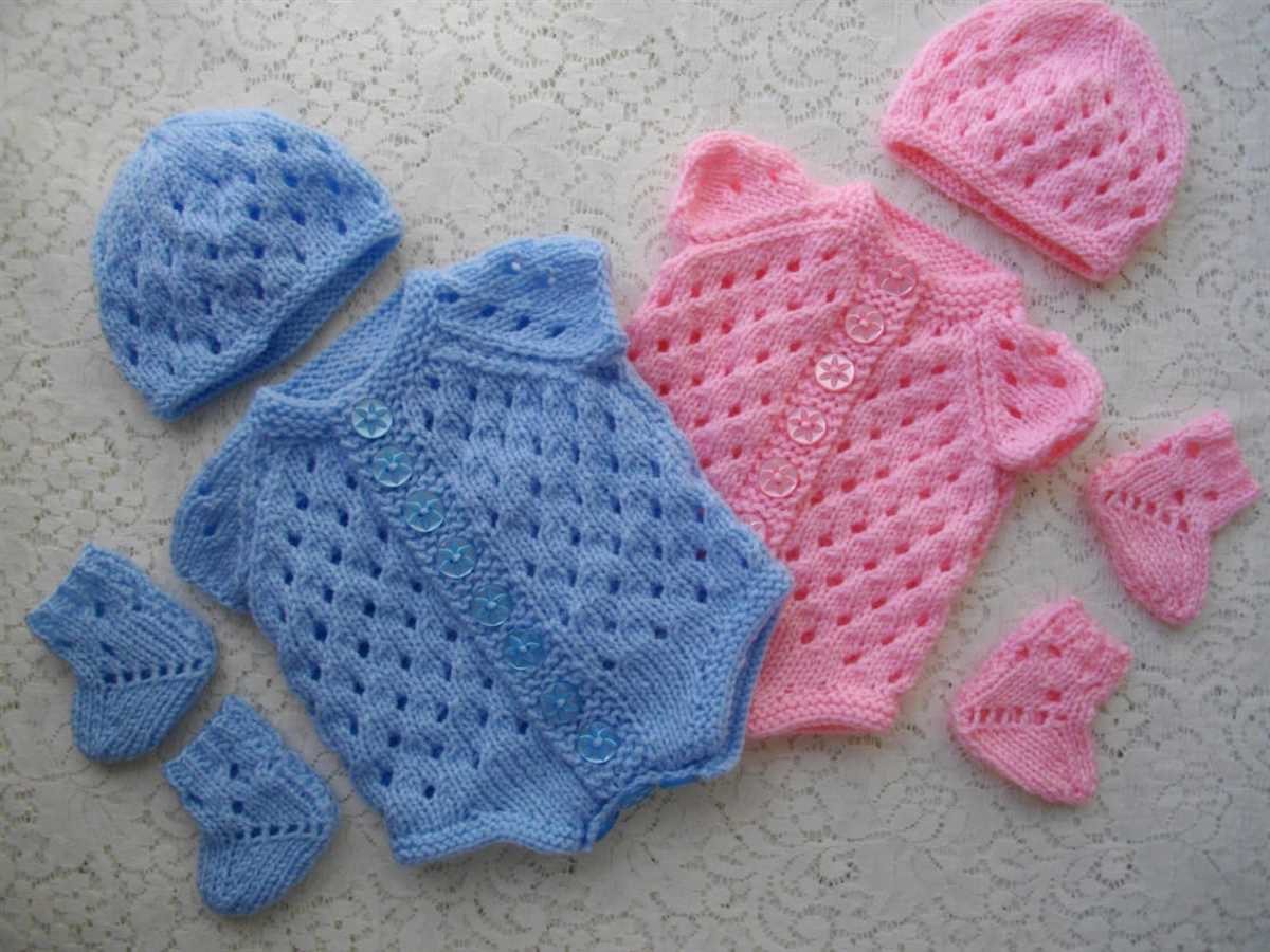 Baby set knitting patterns