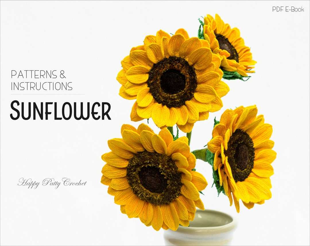Knitting pattern sunflower