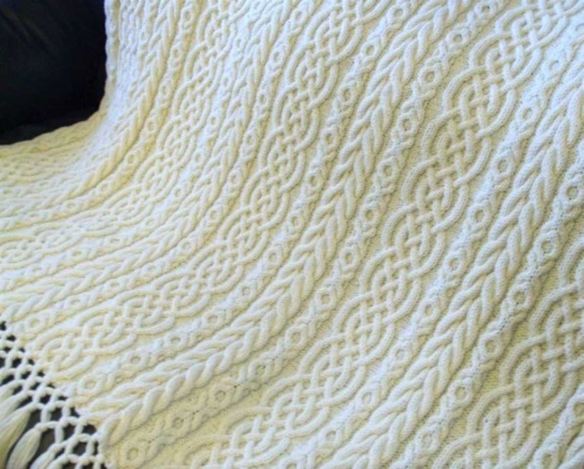 Cable knit afghan pattern