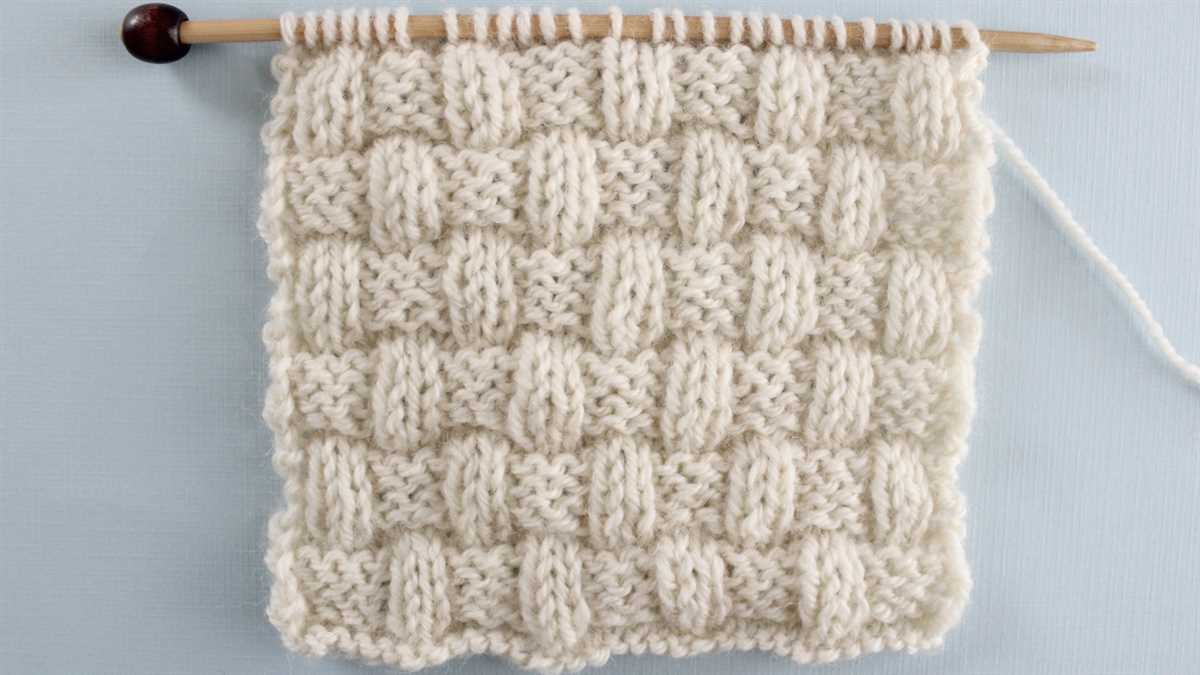 Basket weave knitted dishcloth pattern