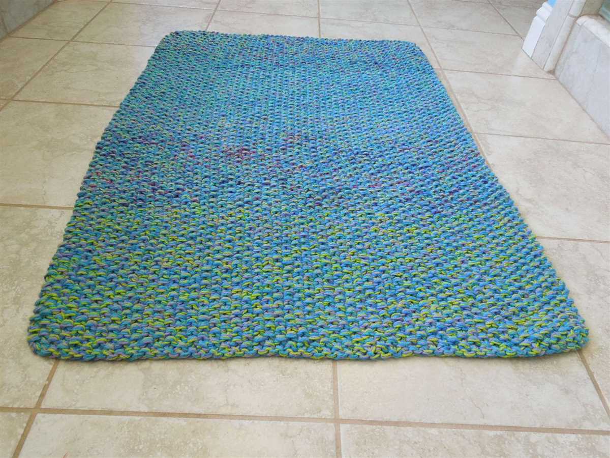 Bath mat knitting pattern