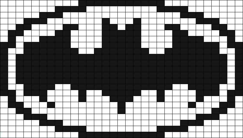 Batman logo knitting pattern
