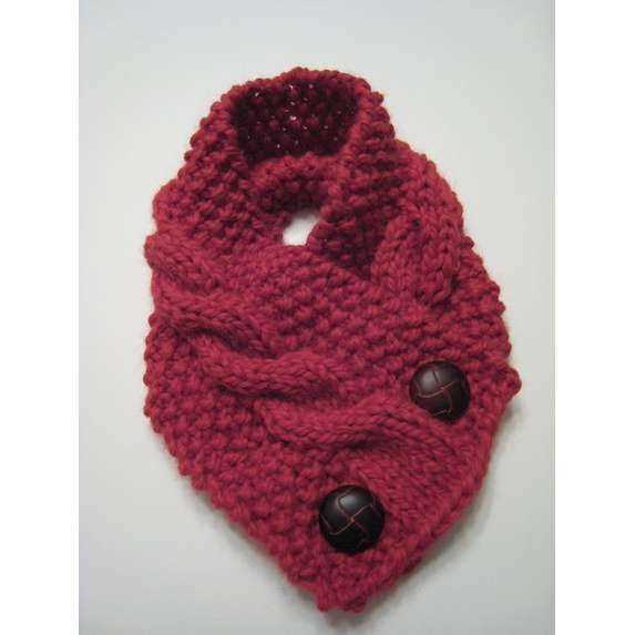 Cable knit neck warmer pattern