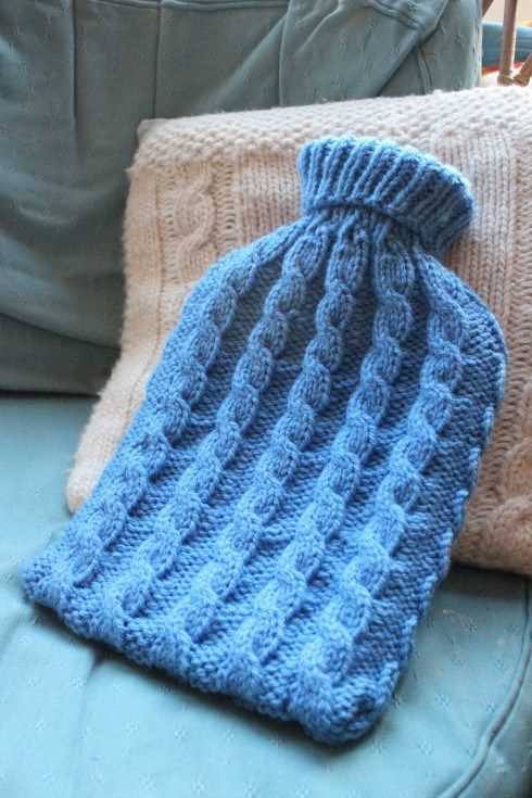 Knit hot water bottle cover pattern free