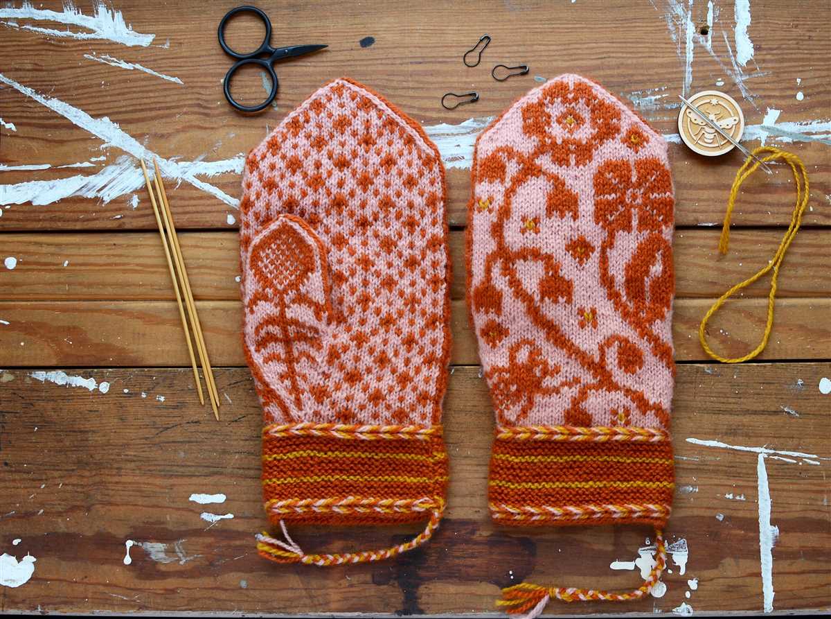 Knitted mitt pattern