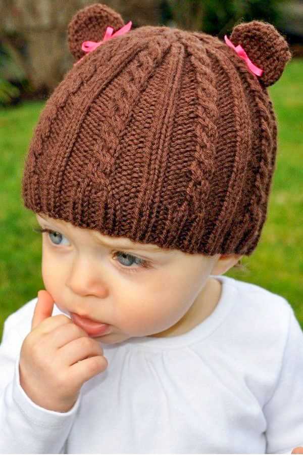 Bear ear hat knitting pattern