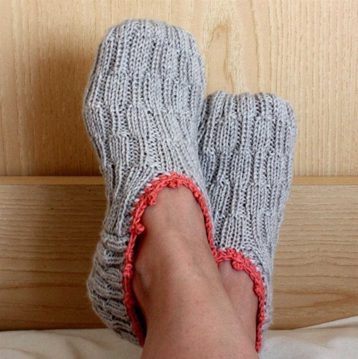 Bed slippers knitting patterns