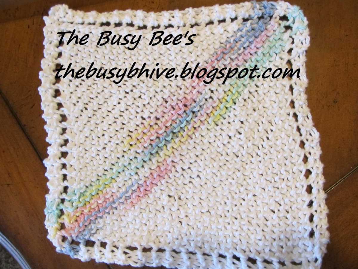 Bee dishcloth knitting pattern