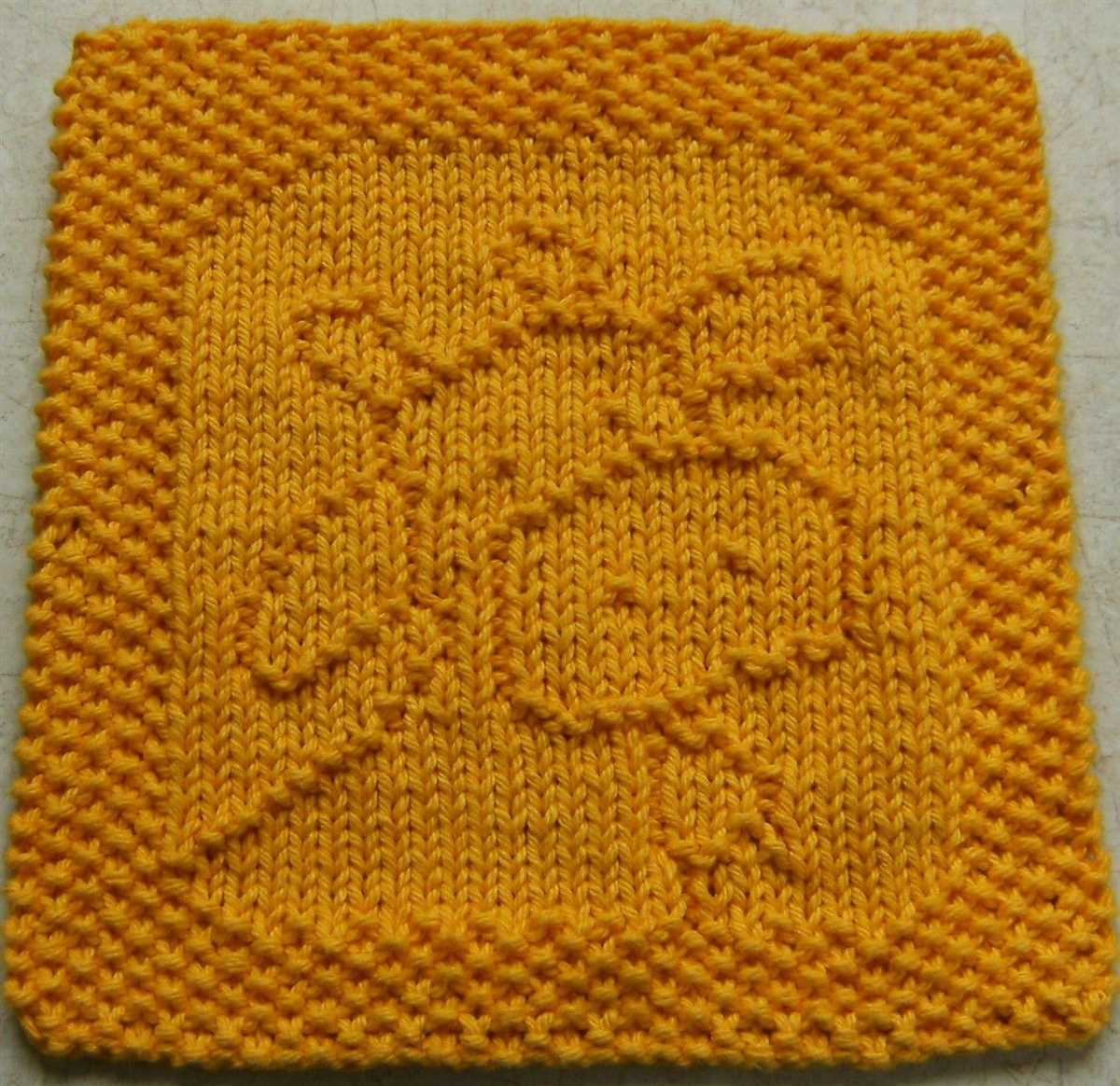 Bee dishcloth knitting pattern